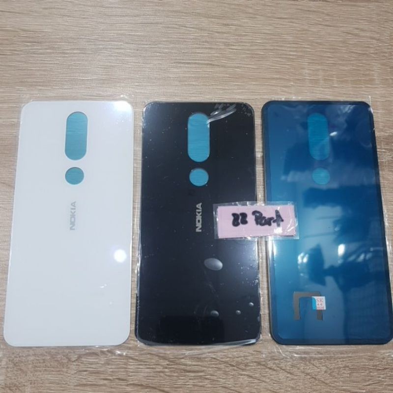BACKDOOR NOKIA 6.1 PLUS X6 ORI BLACK WHITE