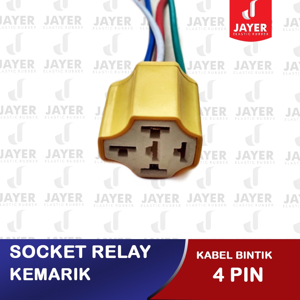 Socket soket Relay 4 Pin Keramik sambungan relay kelakson motor