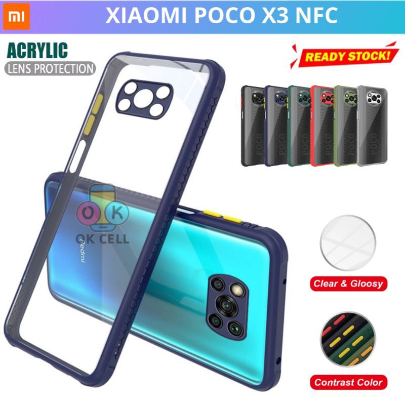 UME Miqilin Case Transparan Poco X3 Nfc - Soft Hard Case Fuze Colour No Matte Dove Poco M3 Silikon