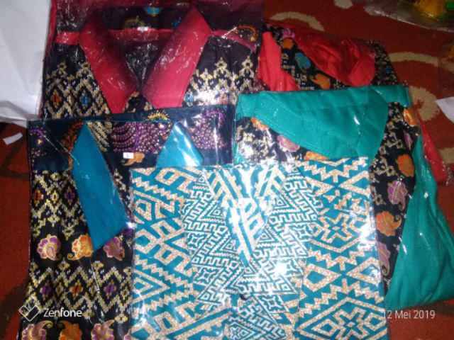 Atasan Batik Dolby Dolbi Dobby Doby Tenun Sutra Tulis Halus Katun Atbm Baron ,sarombit Atasan Dengan