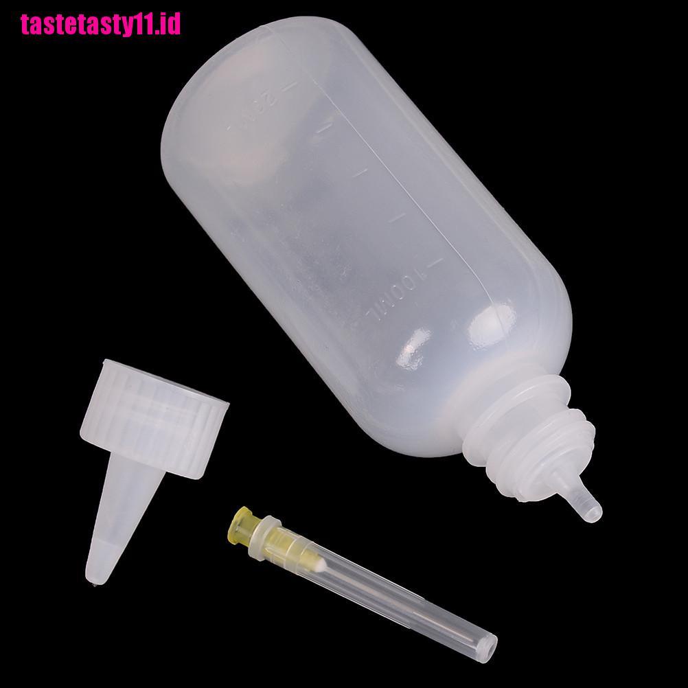 【TTID】100ml Needle Tip Soldering Liquid Flux Oil Dispenser Plastic Empty Bottle