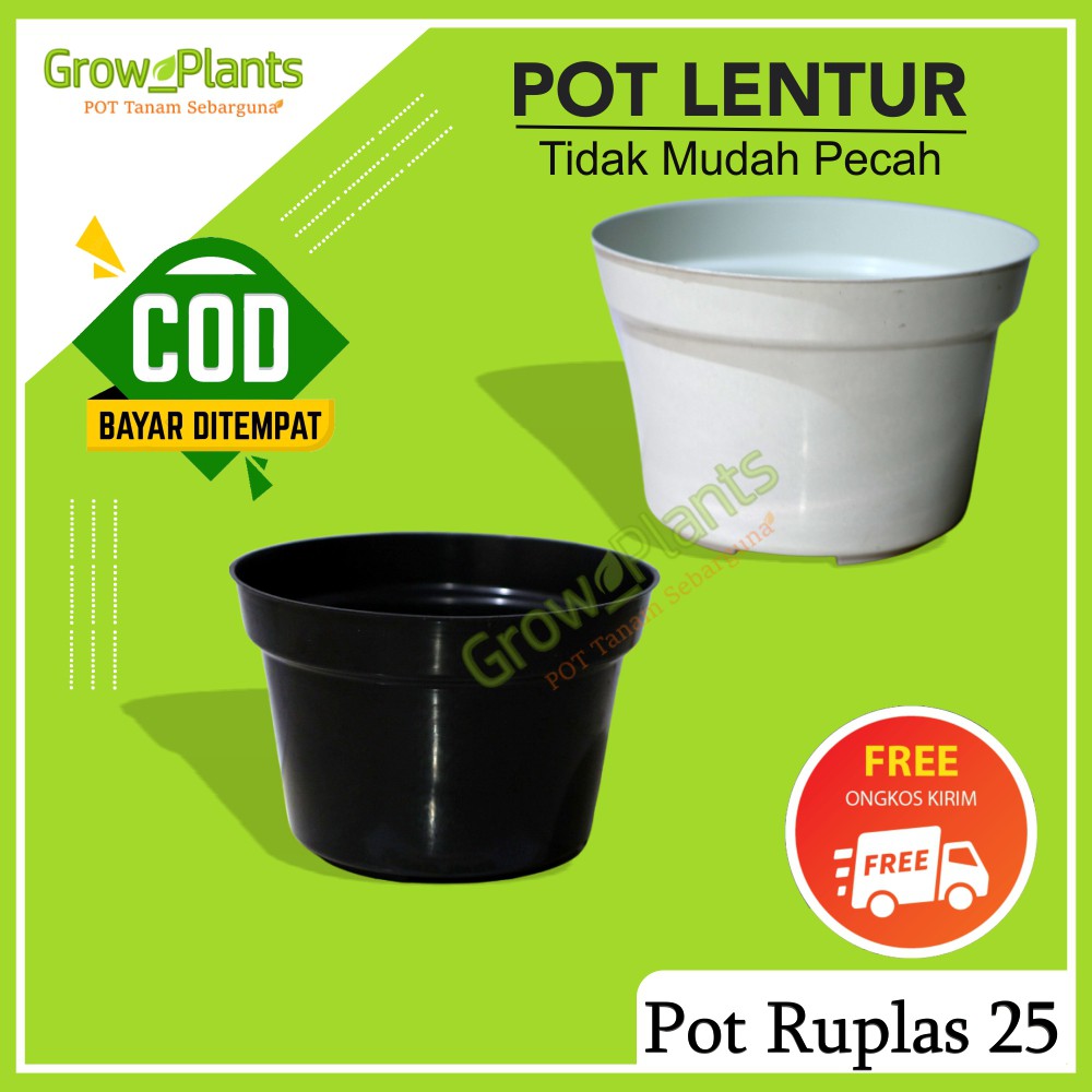 Pot Bunga Murah Pot RUPLAS 25 Pot Bunga Pot Bunga Plastik Pot Tanaman  Pot Tanaman Air  Pot Tanaman 