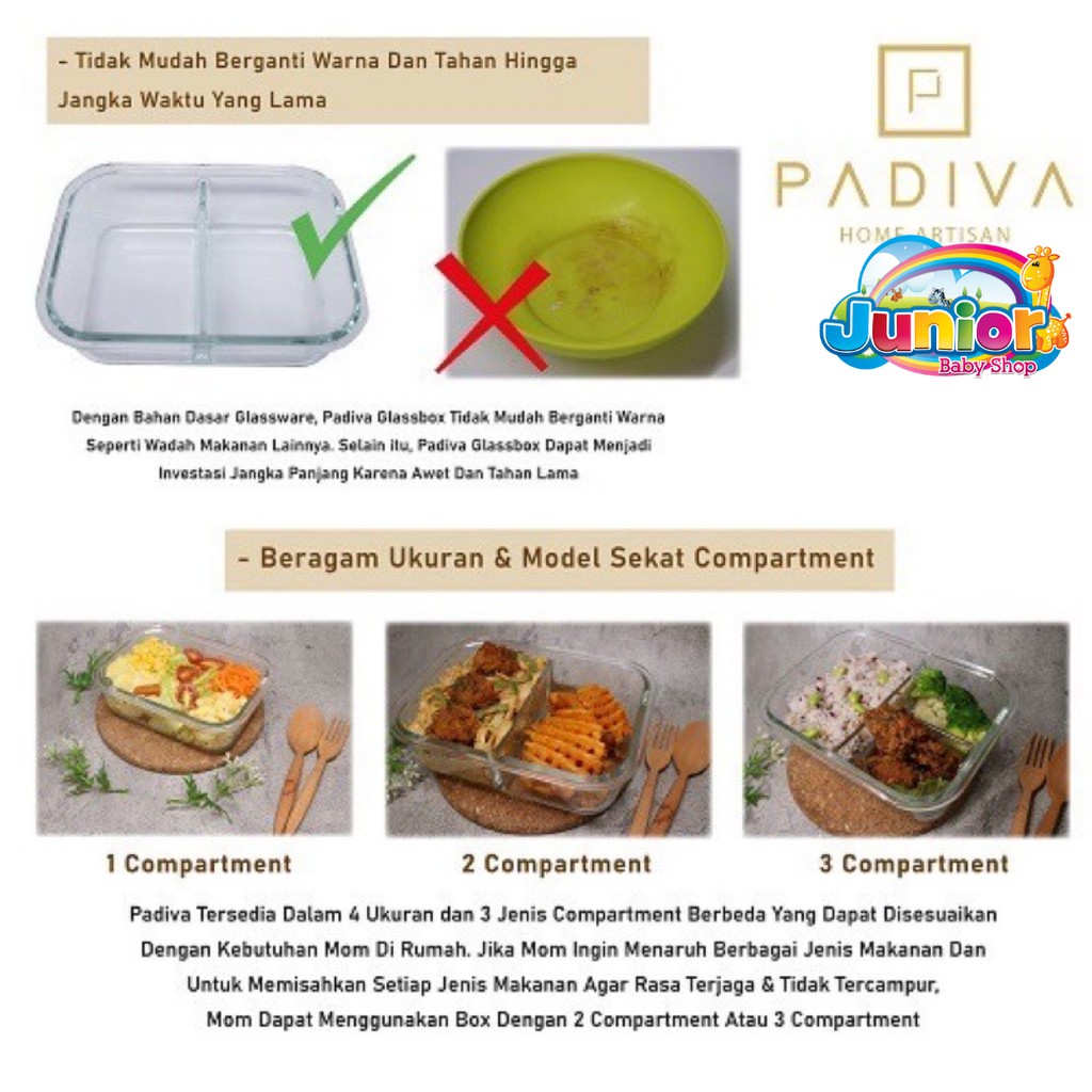 Padiva Glassbox 640ml 2pcs