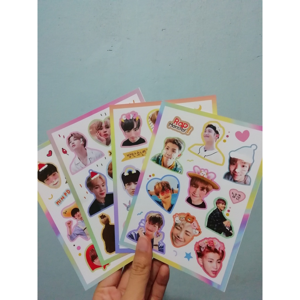 Jual Stickers Aestetic Member Bts Stickers Sheet Bts Stickers Journal Bts Stiker Member Bts