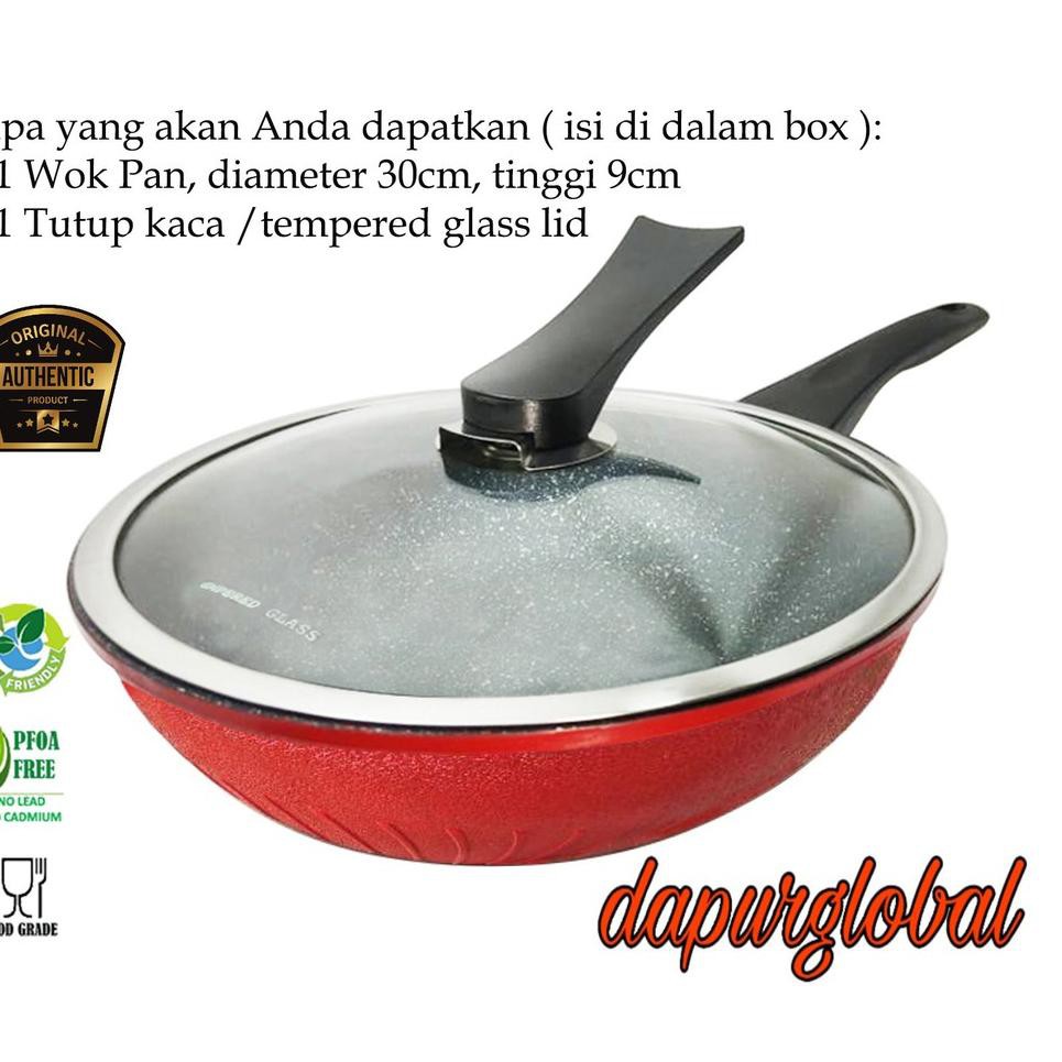 Banyak Dipakai.. Wajan Wok Pan 30cm Teflon Anti Lengket Happy Wok Korea