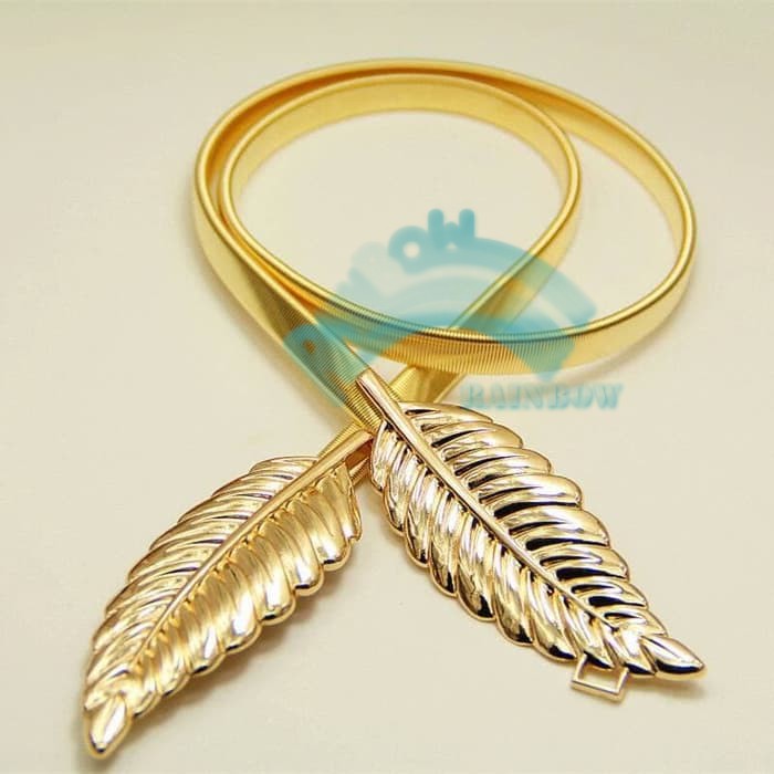 belt daun  emas  gold ikat pinggang daun  leaf belt sabuk 