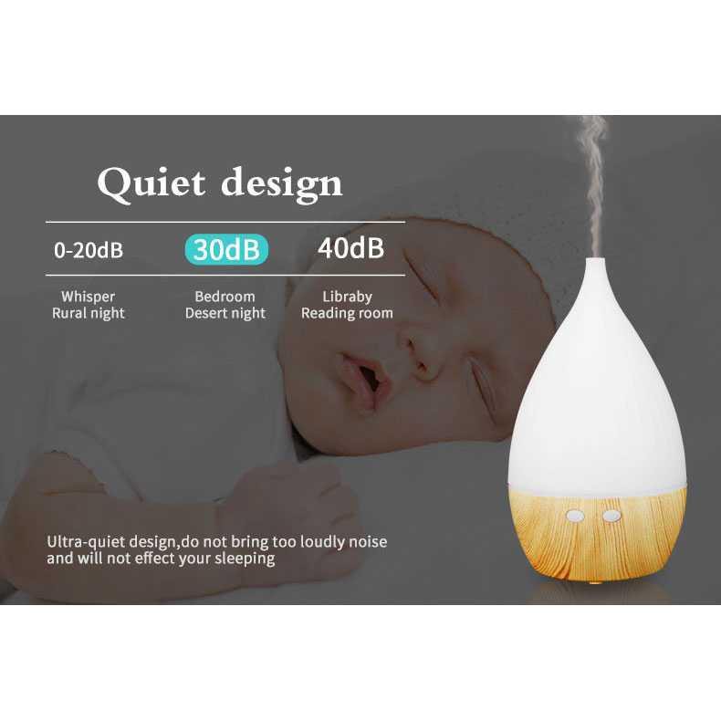 FUNHO Aromatherapy Air Humidifier Wood 150ml with LED RGB - AJ-509 [Wooden]