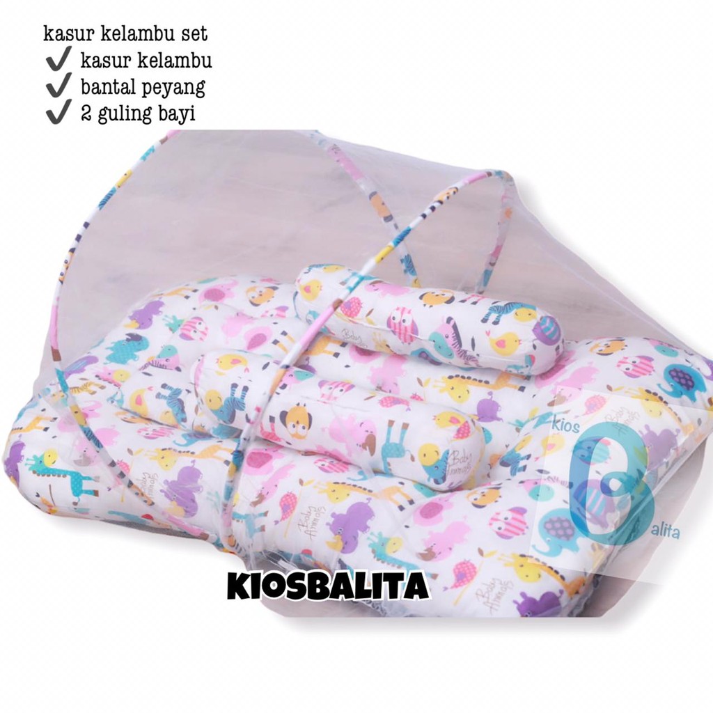 Kasur Bayi Bantal Guling Lipat Kelambu / Kasur bayi kelambu