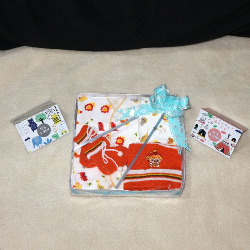 Hampers Perlengkapan Bayi Baru Lahir / Set Kado Bayi Baru Lahir / Baby Gift Set Simple / Parsel Bayi-Orange