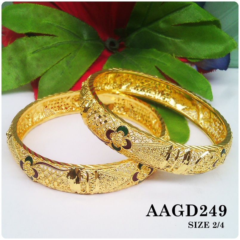 Gelang Dubai isi 2 pcs replika mas 24 k