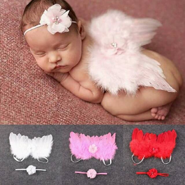 Jual Kostum Anak Pakaian Perempuan Sayap bayi  headband 