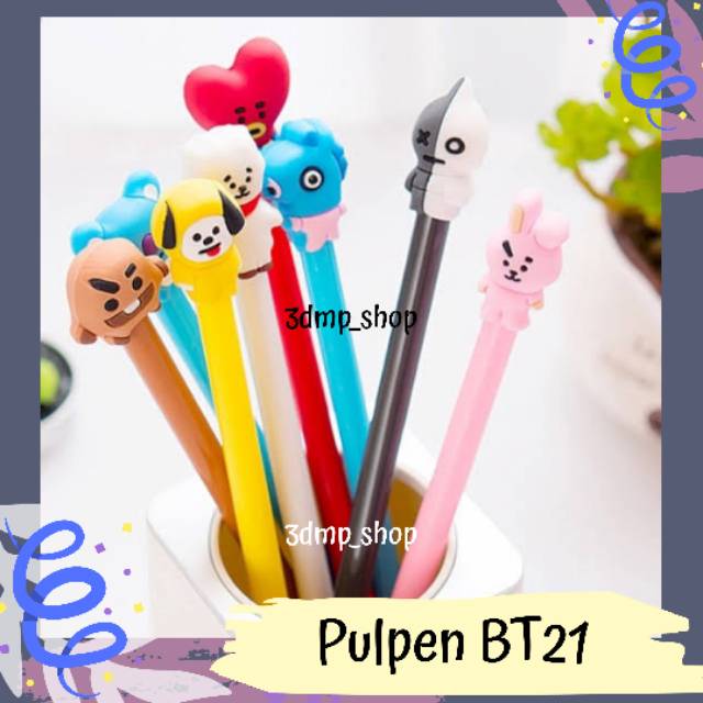 Pulpen Bt21 BTS Cooky Chimmy Tata Koya Rj Mang Van Shooky Kpop