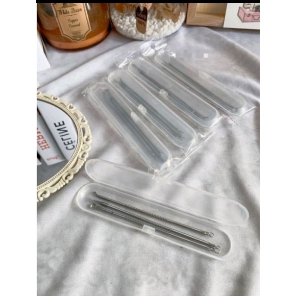 ALAT PENCET KOMEDO JERAWAT SET ISI 3 ( STAINLESS STEEL )IMPORT BEST SELLER