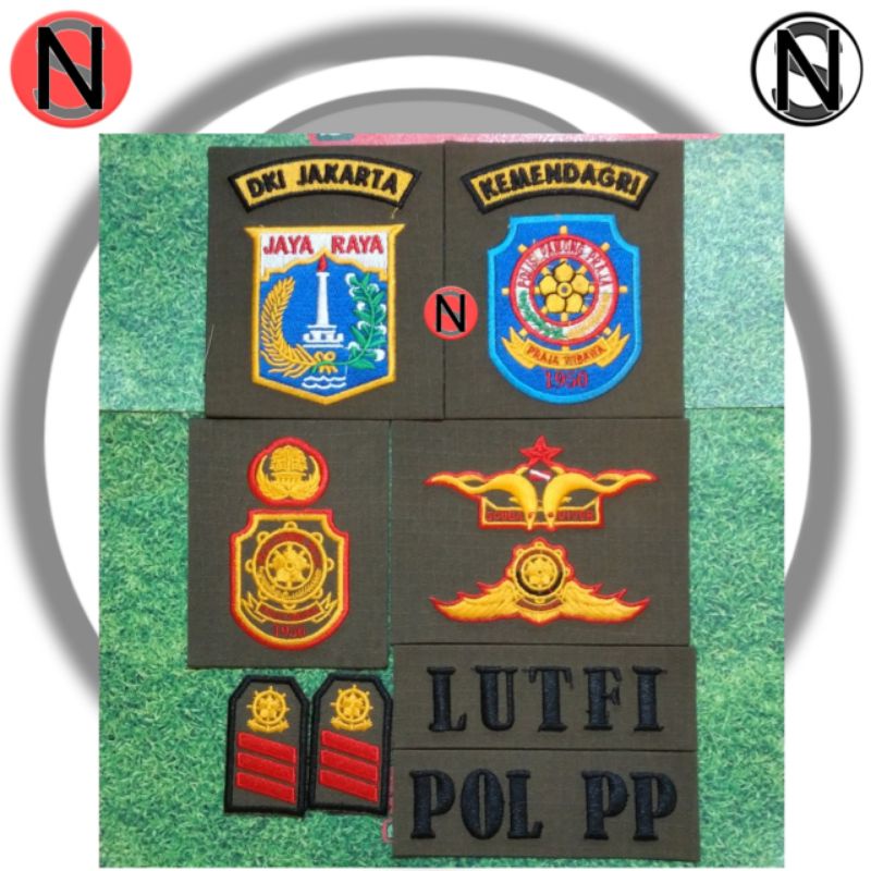 ATRIBUT PDL POLPP TIMBUL TANPA LIS PINGGIR DAN PAKAI PENGERAS