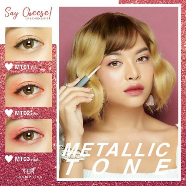 TER Say Chese Lip &amp; Cheek &amp; Eye Thailand / Cosmetic Moisturizing / Lipstick Matte Tint Metalic Tone