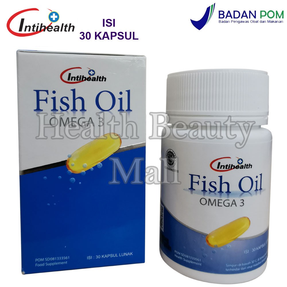 Intihealth Fish Oil Omega 3 30 Softgels - Minyak Ikan - Menjaga Kesehatan Jantung & Otak