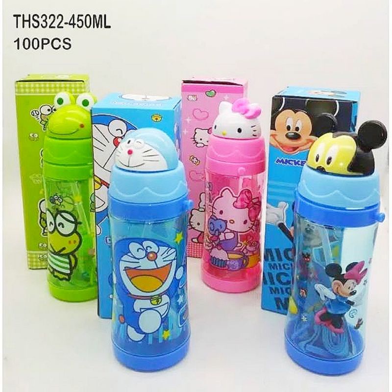 Bundara.id Pr-580 Ada talinya Karakter lucu Botol minum anak import