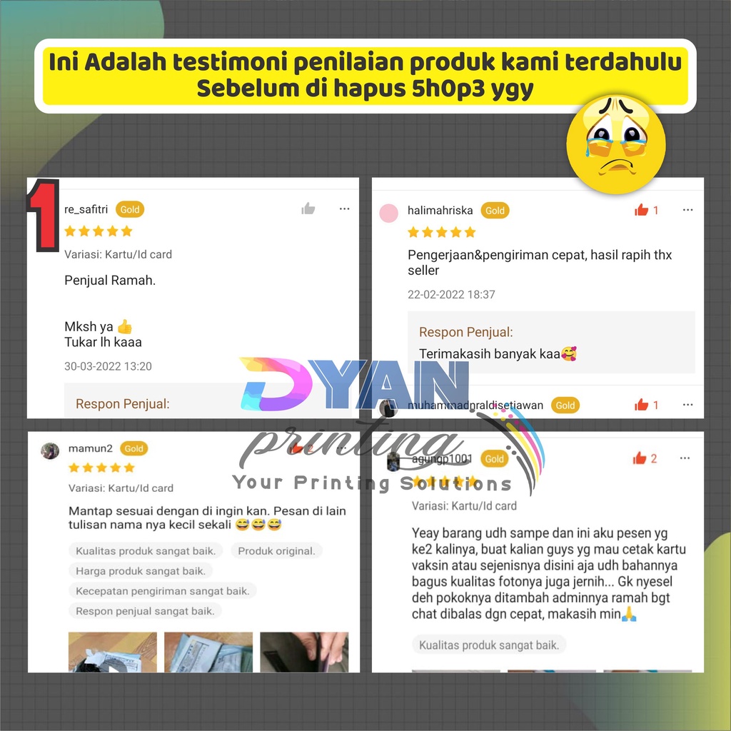 CETAK BERBAGAI MACAM KARTU &amp; ID CARD ANTI LUNTUR BAHAN PVC CARD