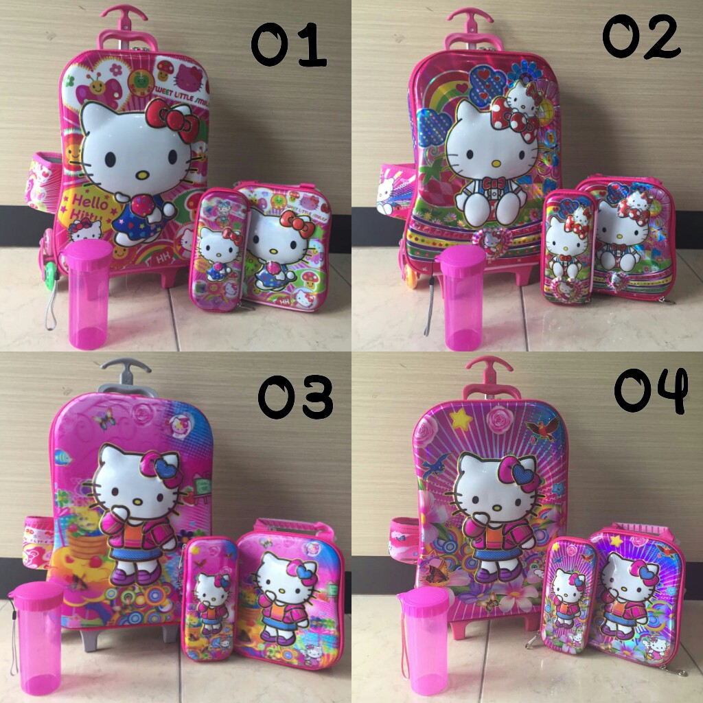 Tas Troli Anak 6d 4 In 1 Tas Sekolah DISNEY NEW