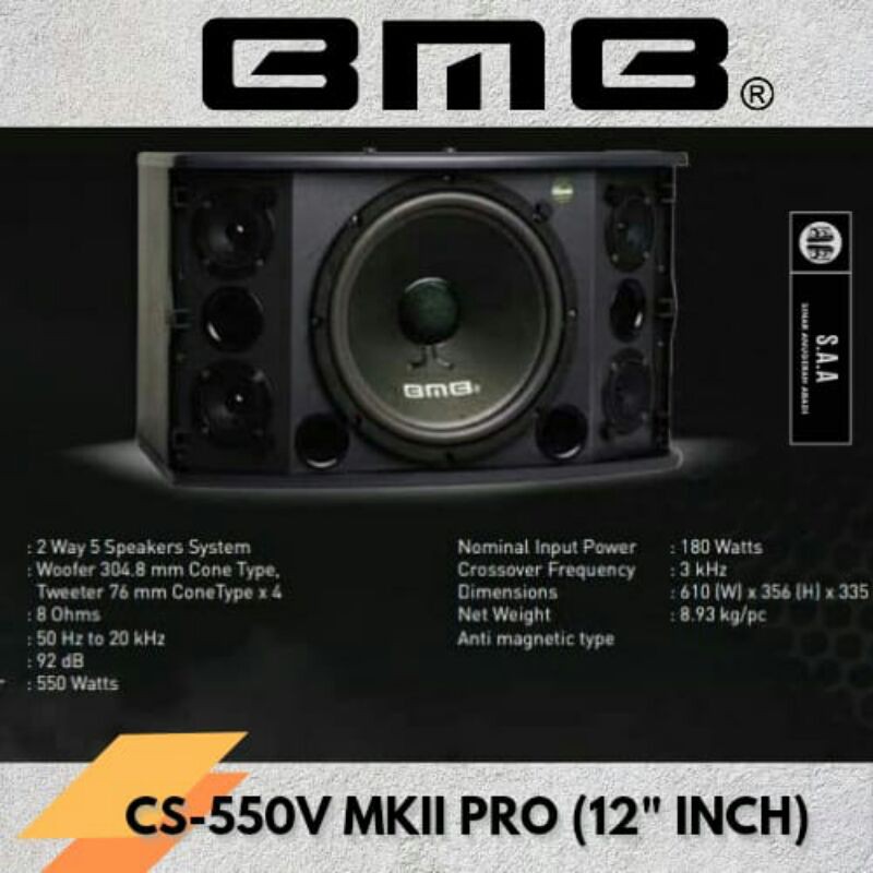 SPEAKER PASIF BMB CS-550V MKII PRO (12"inch)