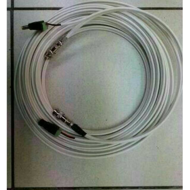 KABEL JADI RG 59+P0WER 20 METER SIAP PAKAI + JACK KONEKTOR LENGKAP