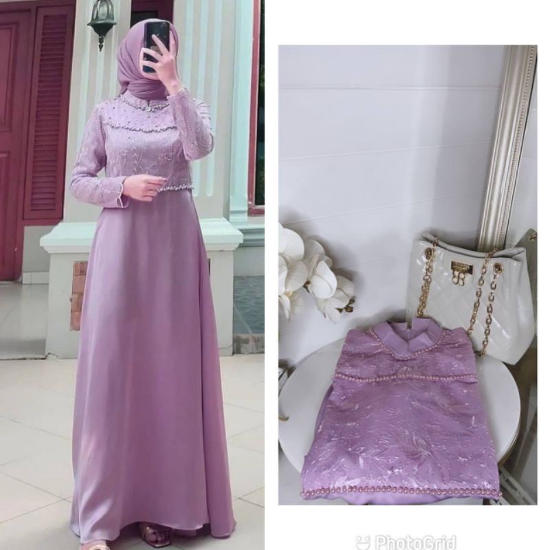 GAMIS MAXMARA MIX BROKAT GAMIS KONDANGAN GAUN PESTA