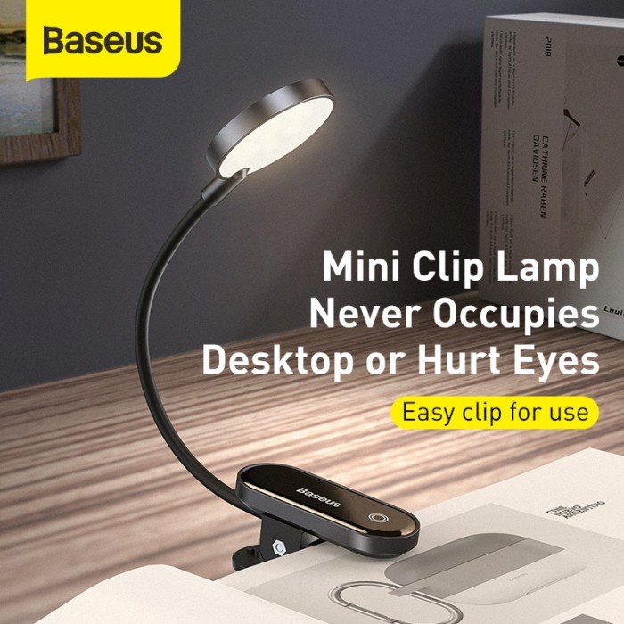 BASEUS lampu Baca Comfort Reading Mini Clip Lamp - DGRAD