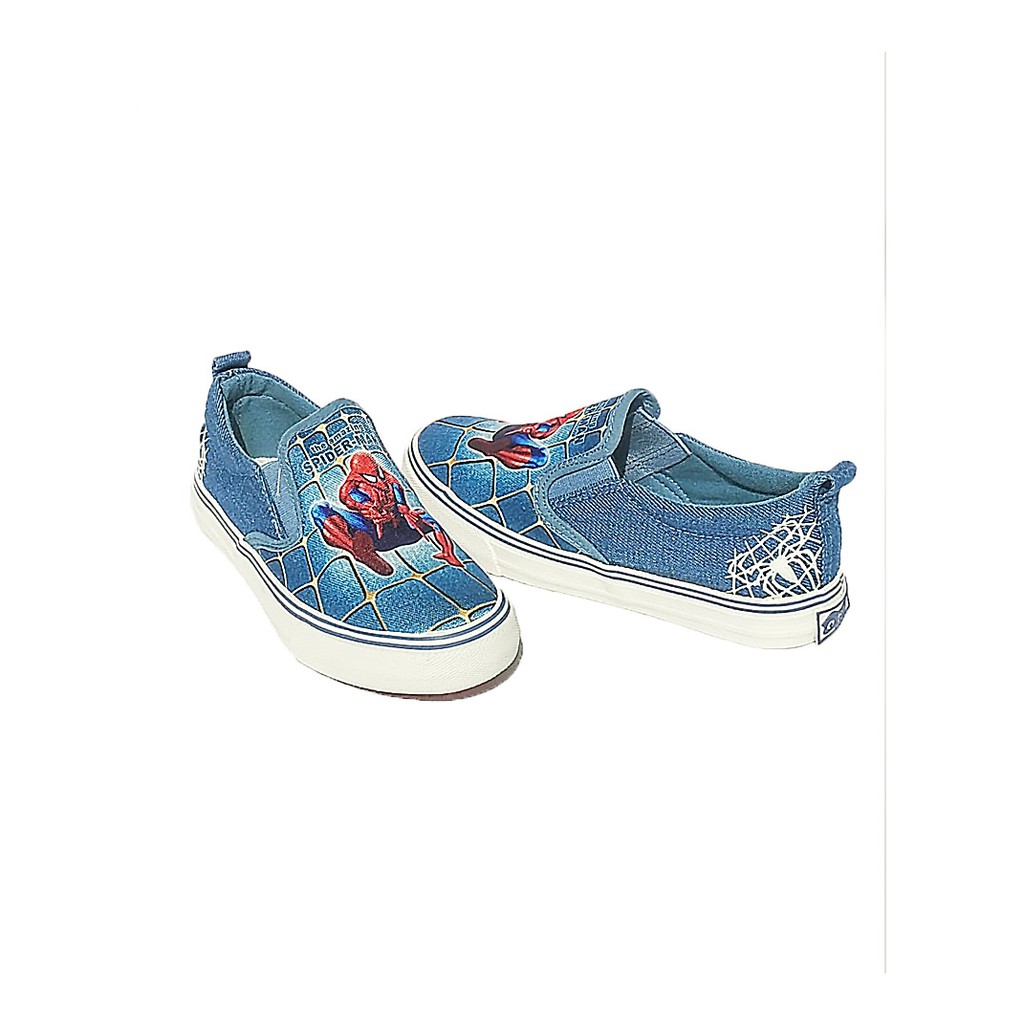 Sepatu anak import laki laki Slip on Spiderman 32-37