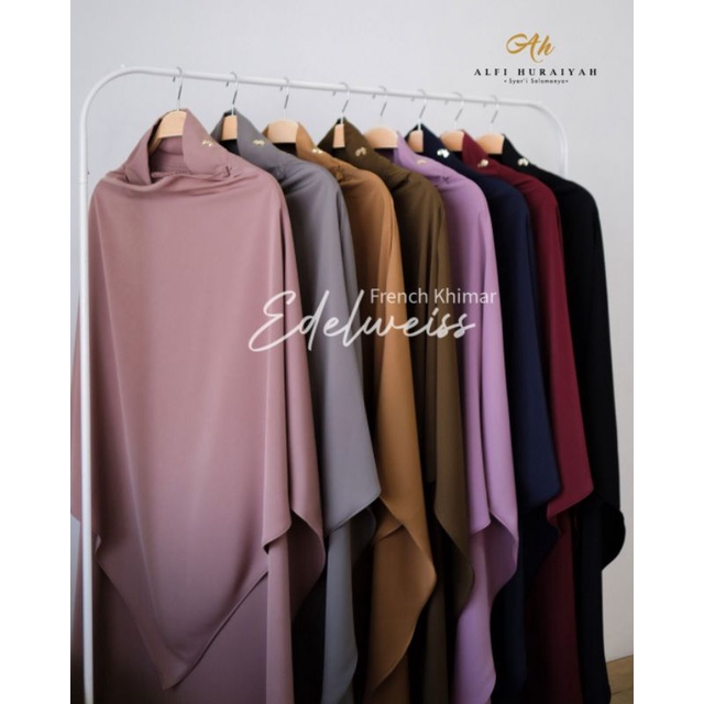 FRENCH KHIMAR EDELWEIS BY ALFI HURAIYAH