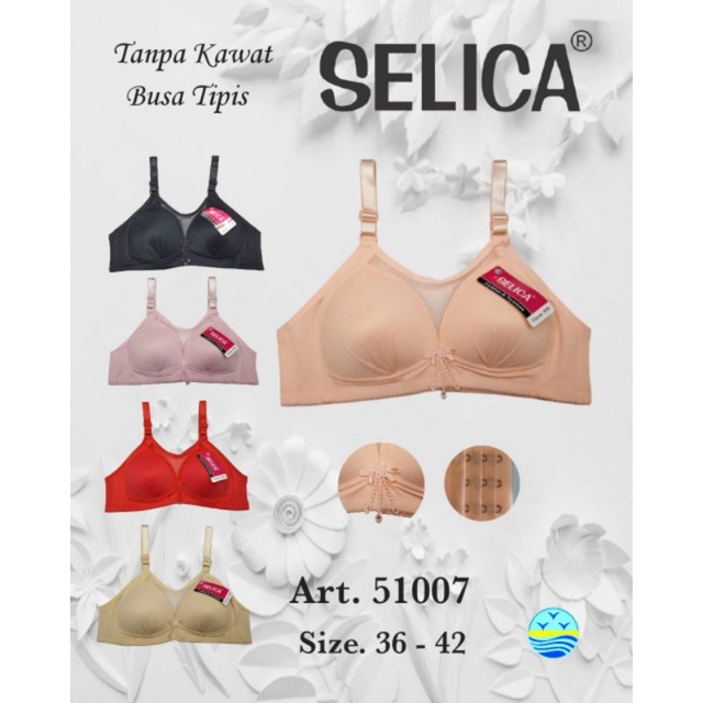 Bra Selica Tanpa Kawat Tali Lebar BH 51007