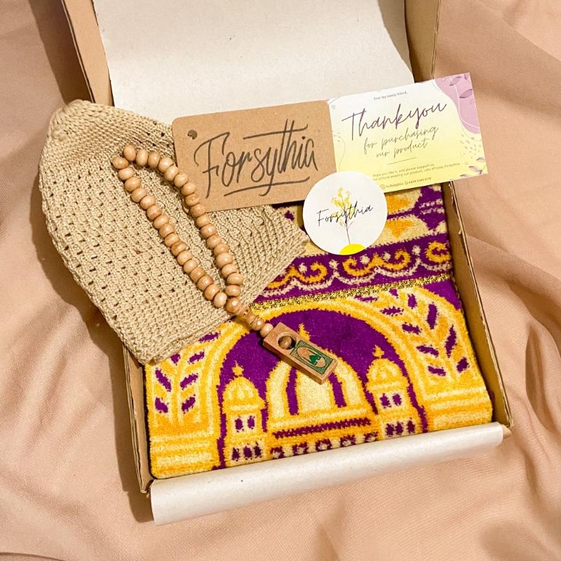 HAMPERS COWOK Muslim Set Sajadah-Peci-Tasbih