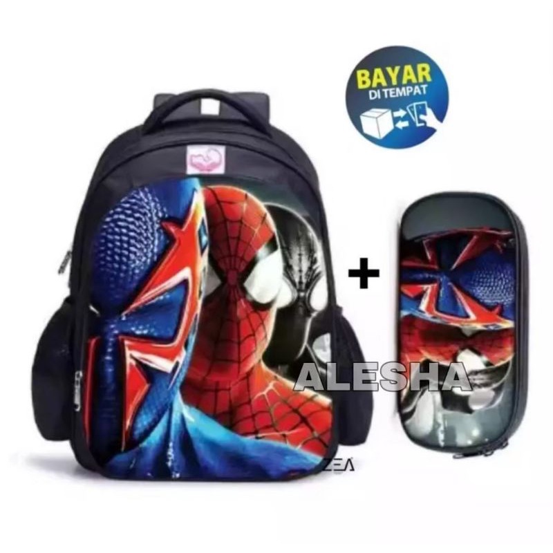 00Tas Ransel Fashion Sekolah Anak Laki Laki PAUD TK SD Marvel Super Hero