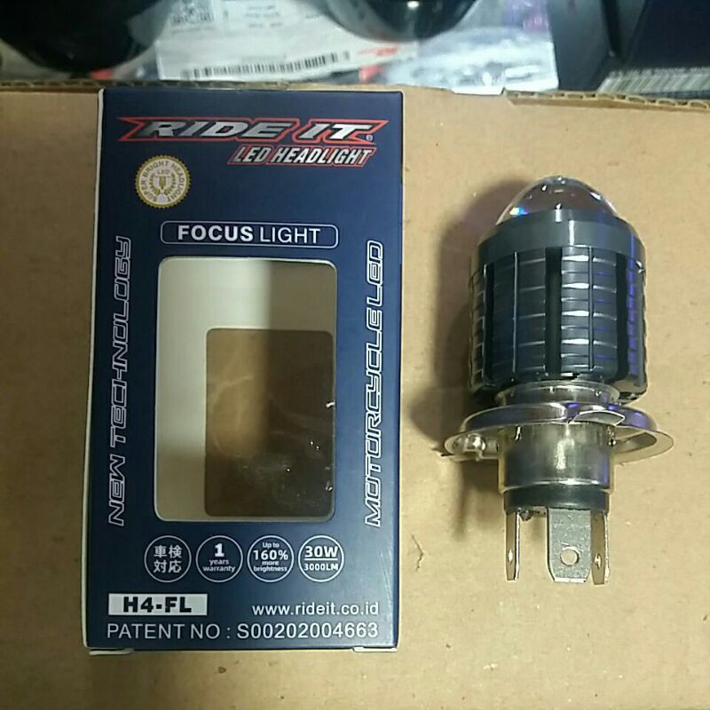 Dop Lampu depan Bohlam LED fokus focus H4 RIDE IT vixion 30watt motor K3 30W