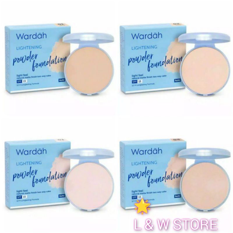 WARDAH  Lightening Powder Foundation SPF 15 /Two Way Cake/Bedak Wardah Refill