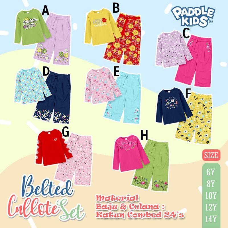 BELTED CULLOTE SET PADDLEKIDS / SETELAN KULOT ANAK PEREMPUANG BY PADDLE KIDS MOMVIE