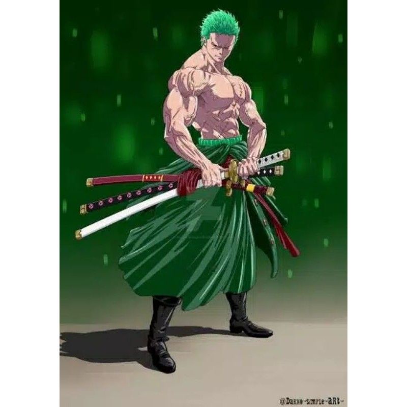 Pedang kayu cosplay anime sandai kitetsu roronoa zoro
