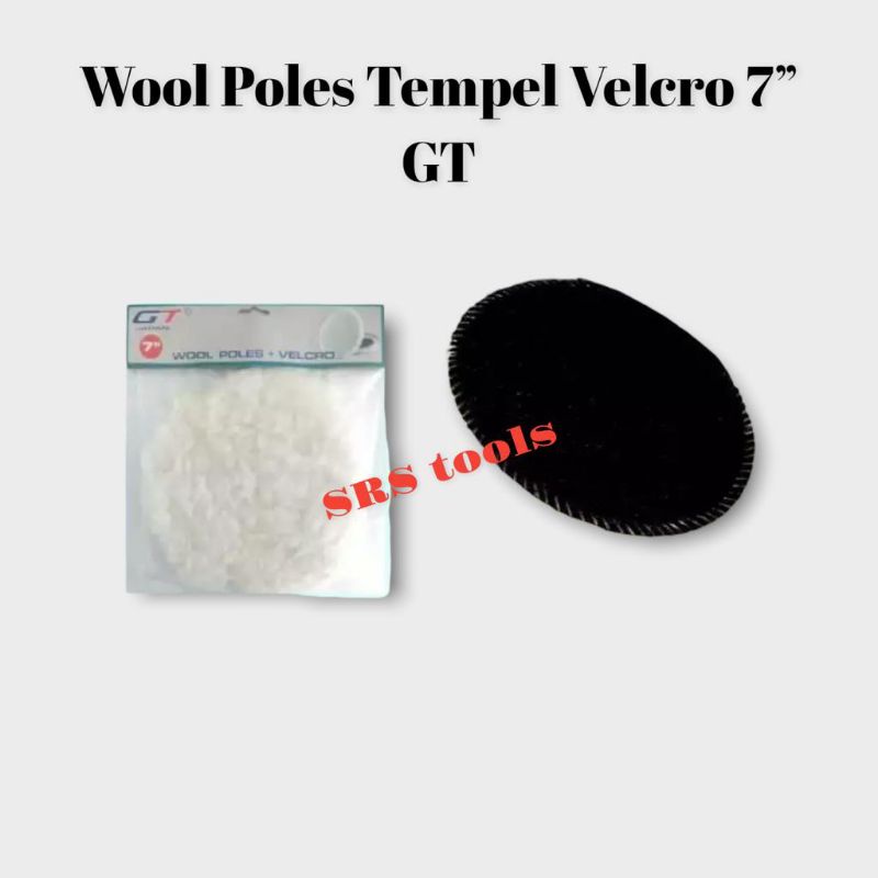 GT Wool Poles Velcro Tempel Perekat 7 inch - Bulu Polisher Polish Mobil 7"