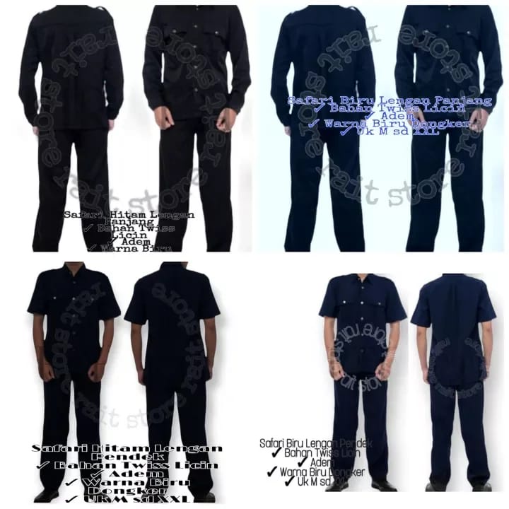 Safari Security / Satpam Hitam / Biru Lengan Panjang / Lengan Pendek