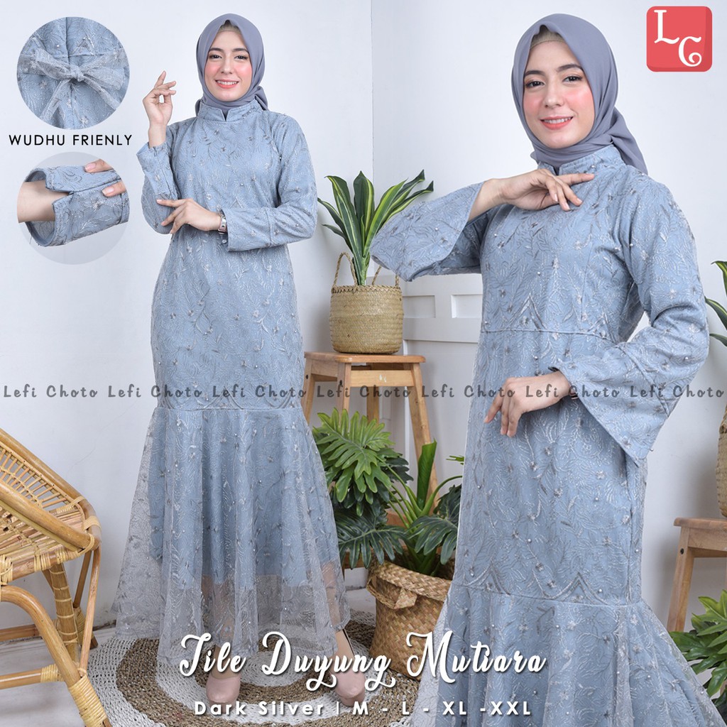 Gamis Duyung Full Tulle Mutiara