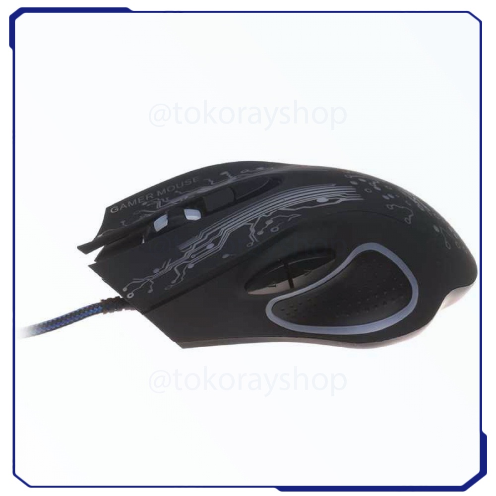 Mouse Gaming USB 3200 DPI dengan LED RGB - X13