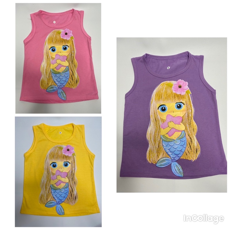 Singlet anak perempuan-singlet MERMAID 1-10 tahun