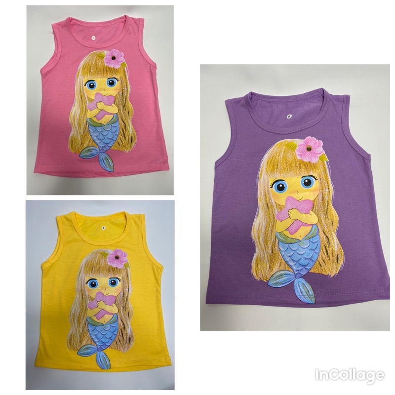 Singlet anak perempuan-singlet MERMAID 1-10 tahun