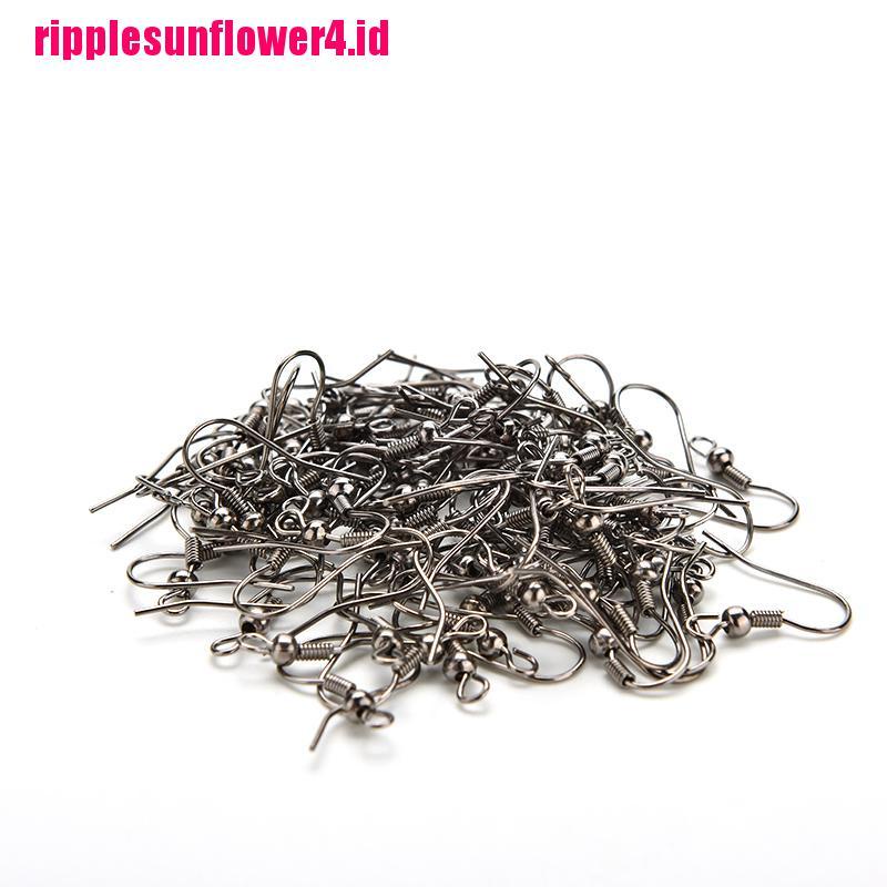 100pcs Kait Coil Lapis Silver Untuk Membuat Perhiasan 4