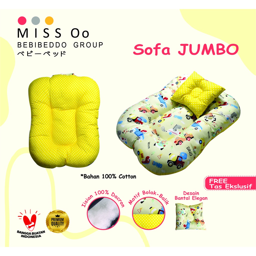 [Jumbo] Sofa Bayi Ukuran Besar / kasur bayi multifungsi ( FREE Bantal + TAS )