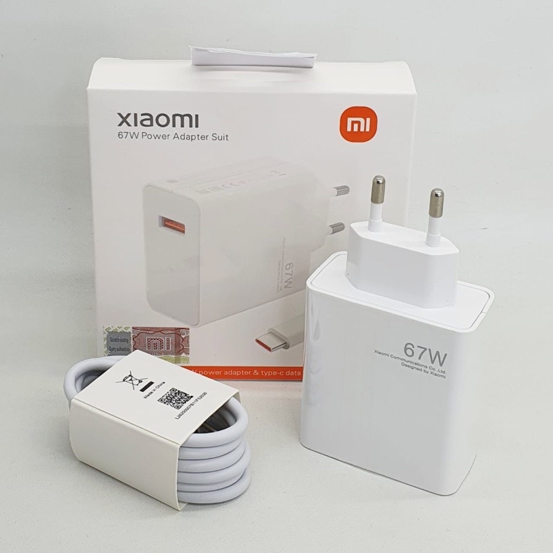 Charger Xiaomi Original 100% Tipe-C Fast Charging 67w