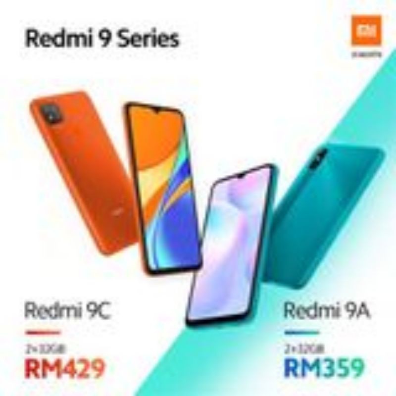 Handphone Android Xiaomi Redmi 9A Ram 2 /32Gb /Redmi 9c Ram 4/64Gb layar 6,53 inc mediatech hellio