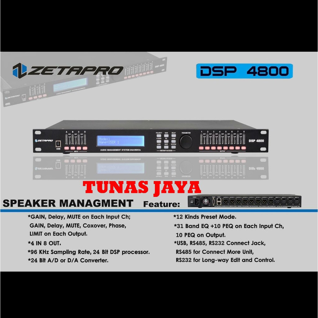 Speaker Management ZETAPRO DSP 4800 - DSP4800 ORIGINAL