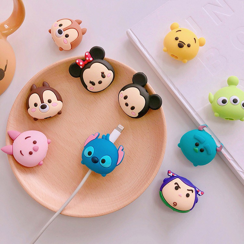 ELFYDO AS01 Pelindung Ujung Kabel Kepala Charger Cable Protector Karakter Disney 3D