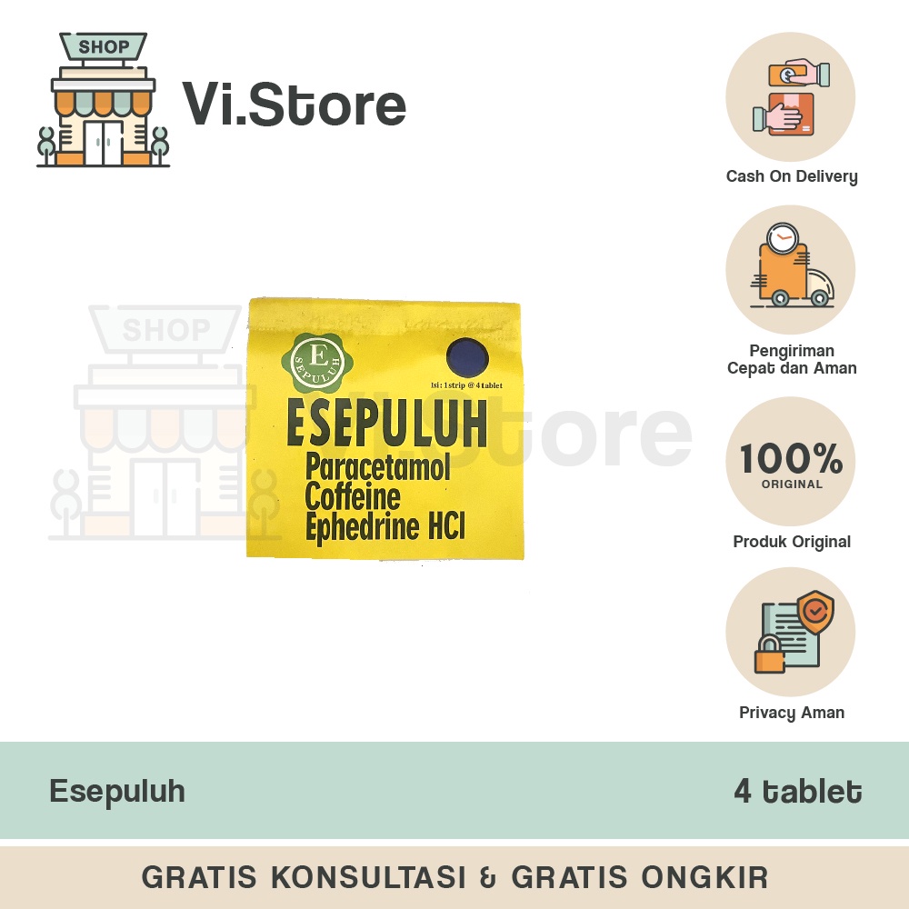 Esepuluh 1 Strip @4 tablet