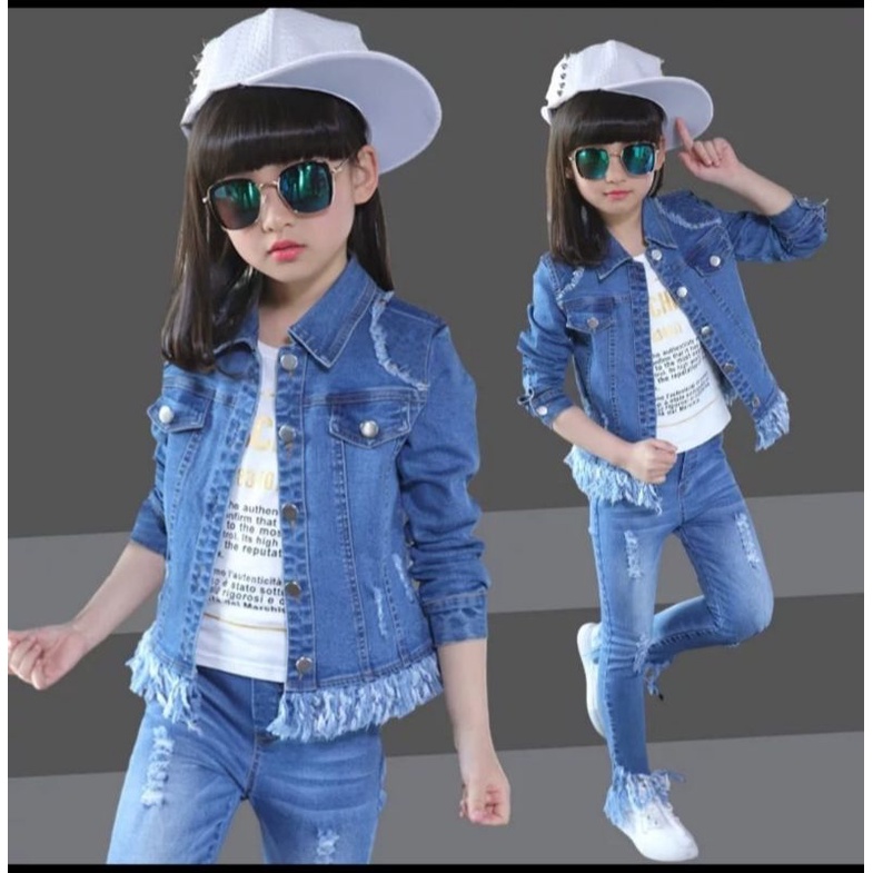 JAKET JEANS ANAK RAWIS MODEL TERBARU BUAT USIA 2-11 THN